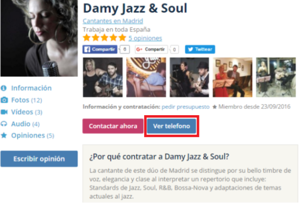 damy and jazz soul . música para bodas